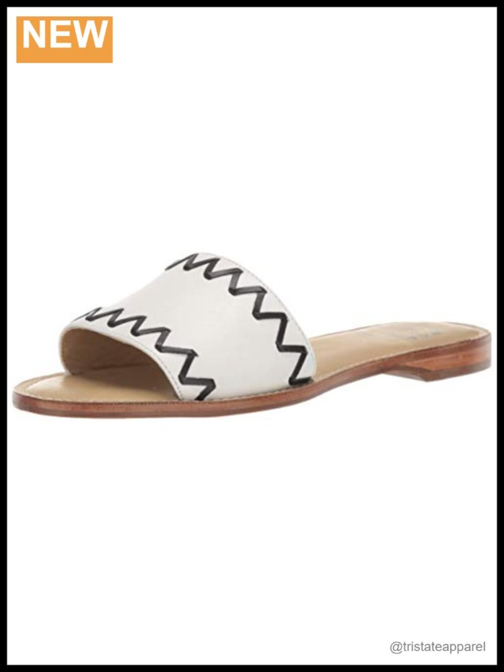 Genuine Leather Slide Sandal w/ Gel Heel Comfort